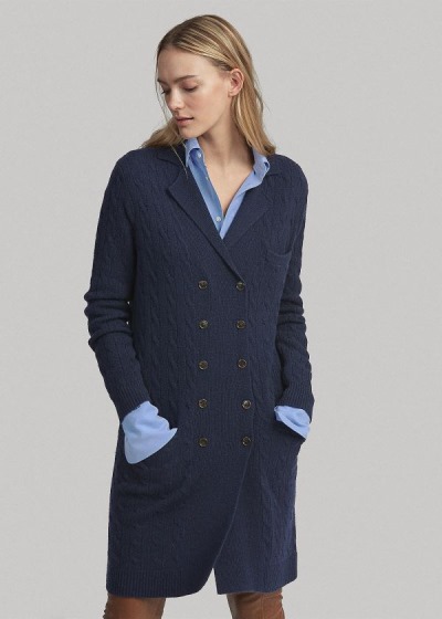 Dámské Cardigany Polo Ralph Lauren Cable-Knit Cashmere - 84730-HOAR